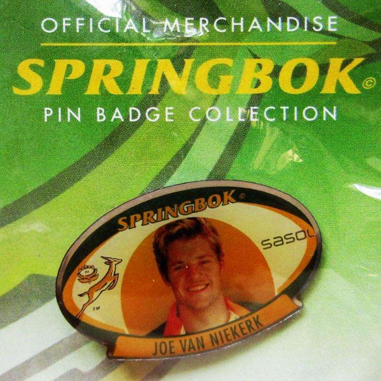 Joe van Niekerk Springbok Rugby Pin Badge