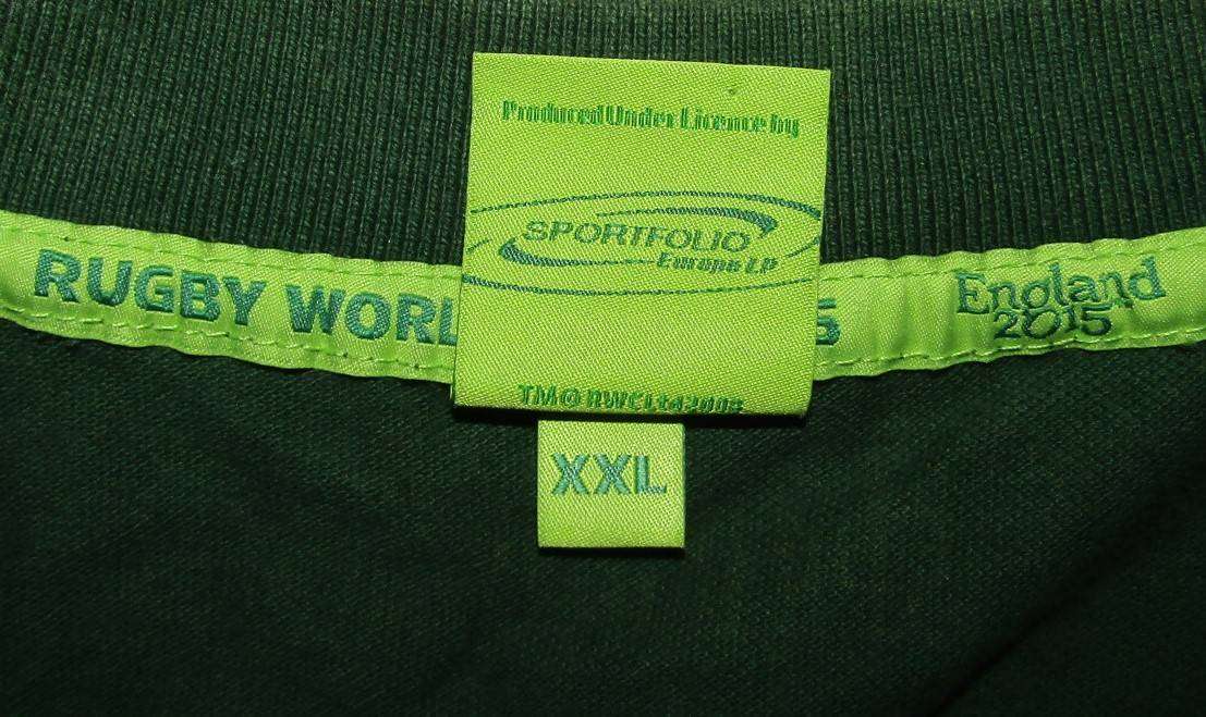 2015 World Cup Springbok Rugby Shirt - Size XXL