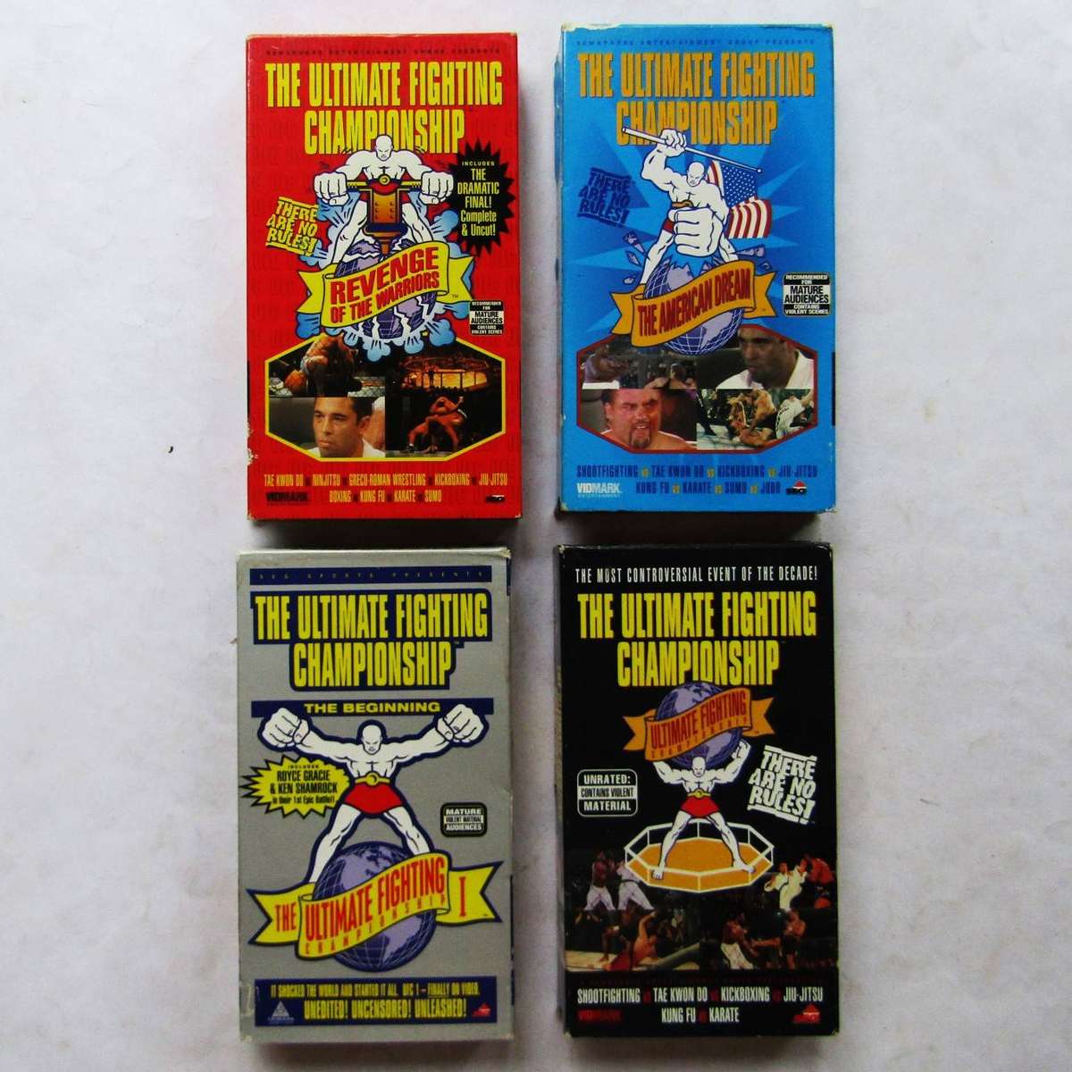 The Ultimate Fighting Championship - 4 VHS Video Tapes