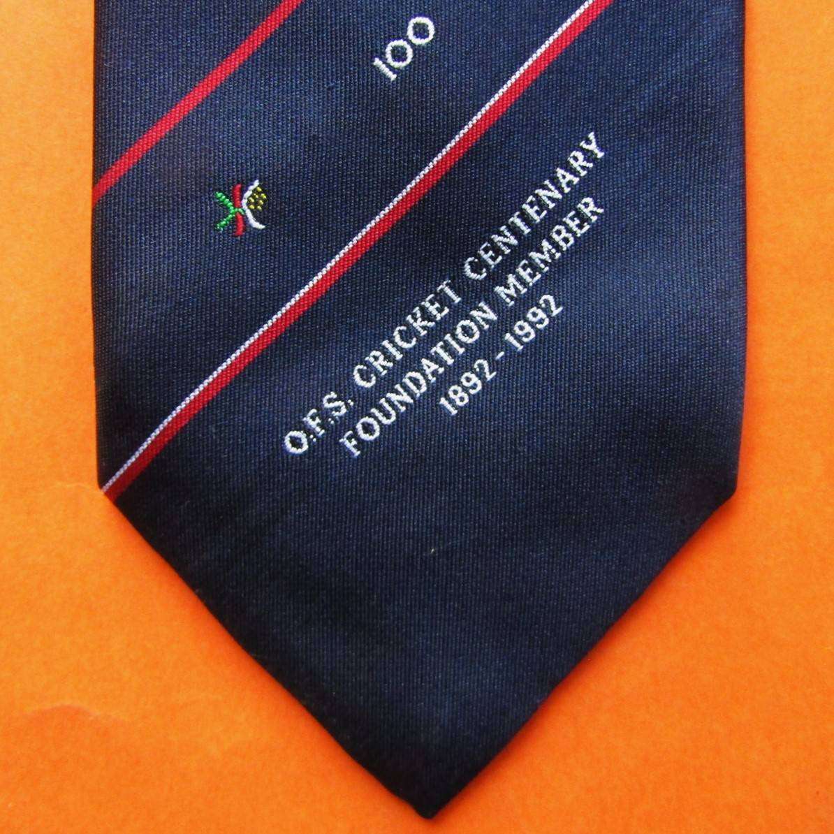 1992 OFS Cricket 100 Year Centenary Neck Tie
