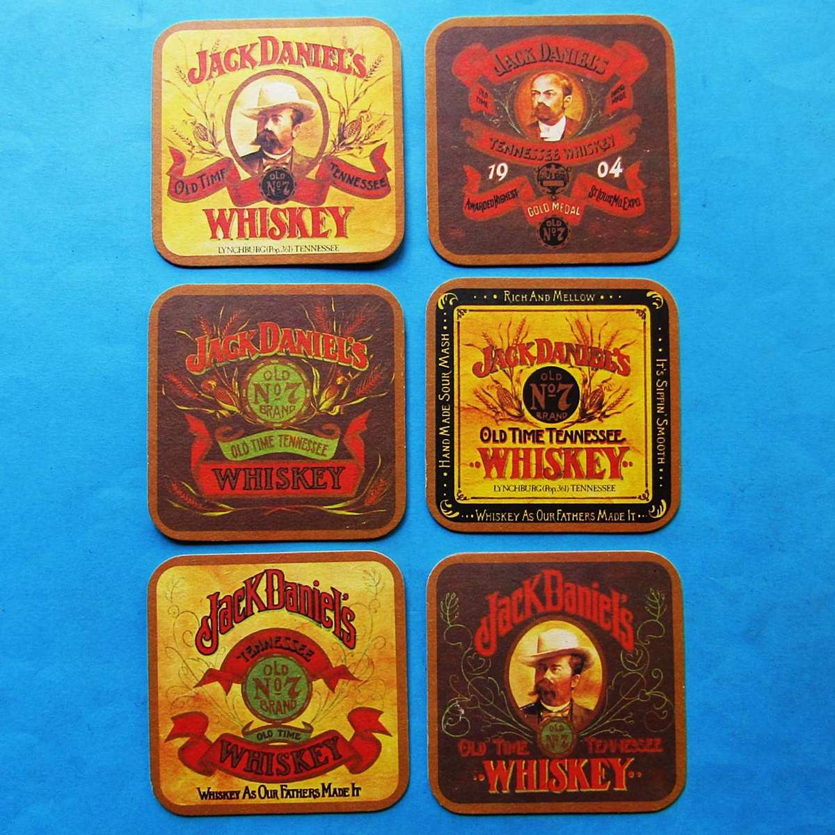 The Jack Daniel's Story - Set of 6 Whiskey Coasters