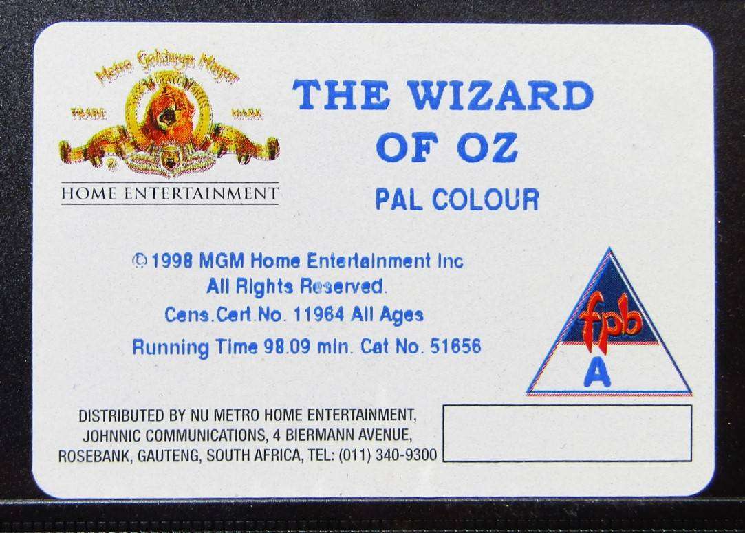 The Wizard of Oz - Movie VHS Tape (1998)