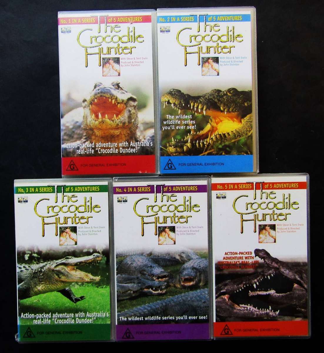 The Crocodile Hunter 1 to 5 - VHS Video Tapes (1995)