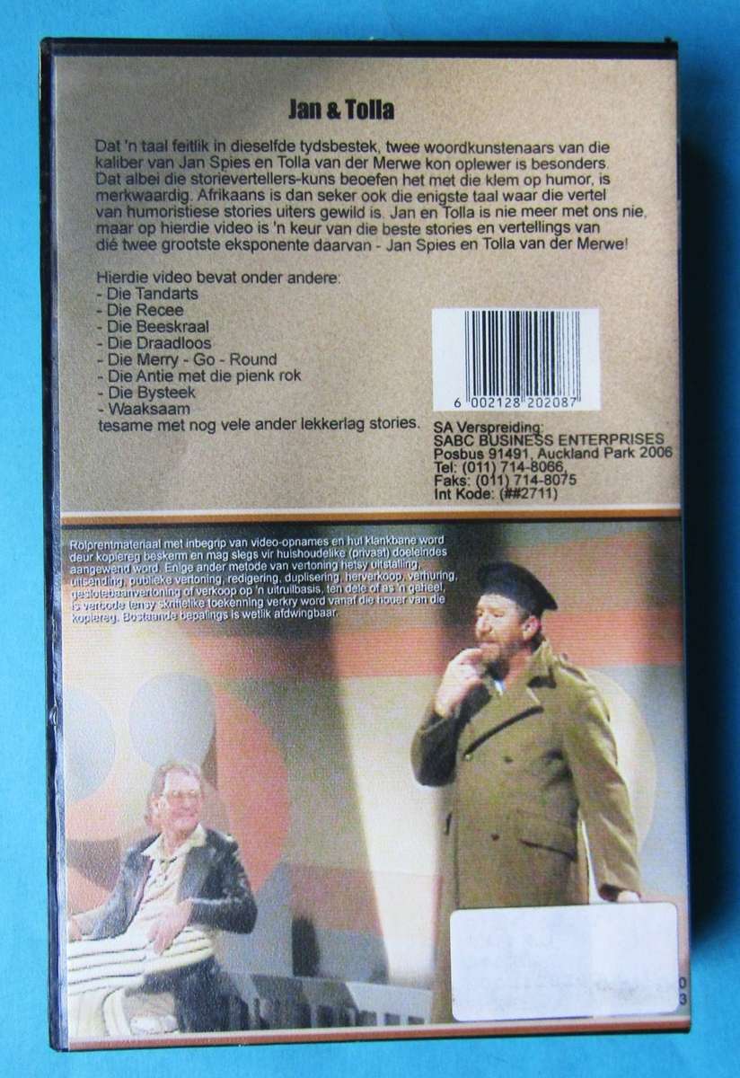 Jan & Tolla - VHS Video Tape