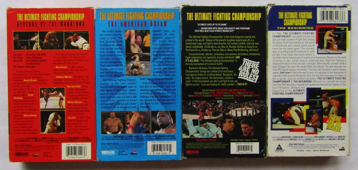 The Ultimate Fighting Championship - 4 VHS Video Tapes
