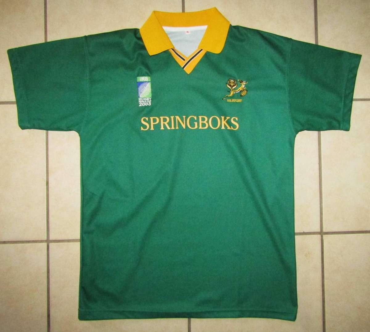 2003 World Cup Springbok Rugby Jersey - XL Size