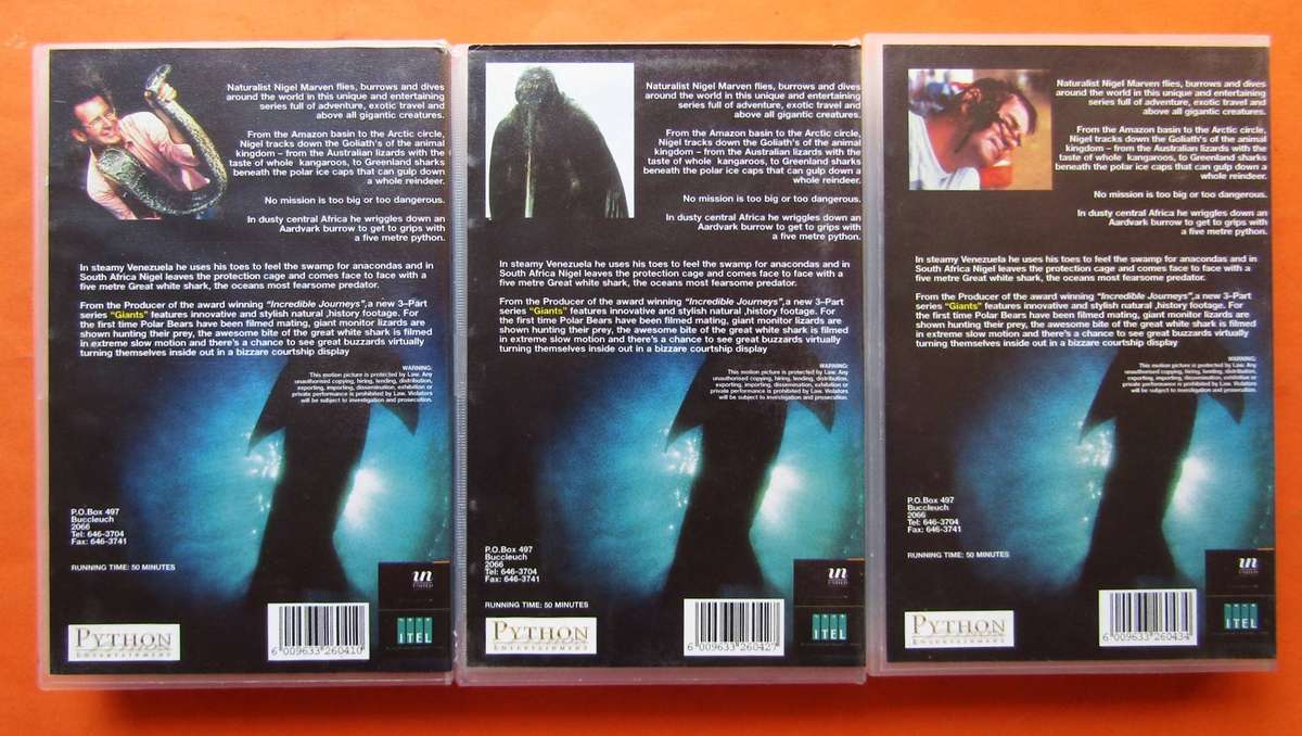 Giants - Episodes 1 to 3 - VHS Video Tapes