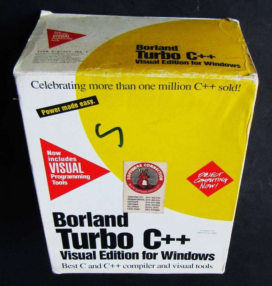Big Box and Manuals for Borland Turbo C (1991)