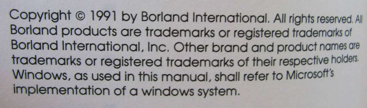 Big Box and Manuals for Borland Turbo C (1991)