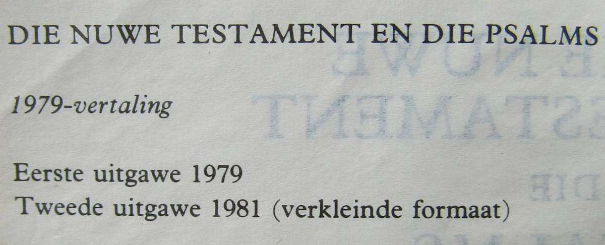 1981 SA Railway Police Green Pocket Bible