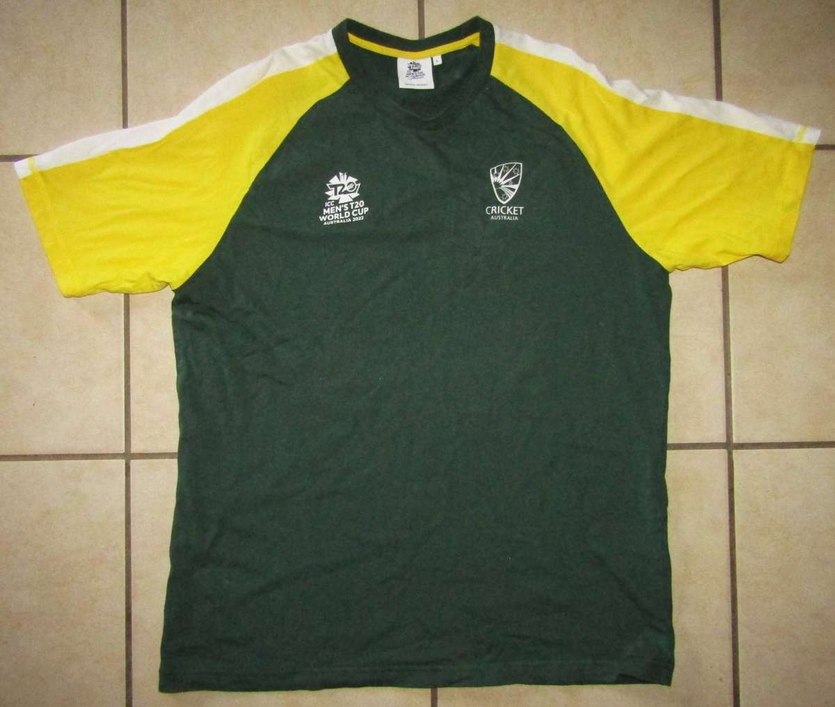 2022 Men's T20 World Cup Australia Cricket Shirt - Large Size
