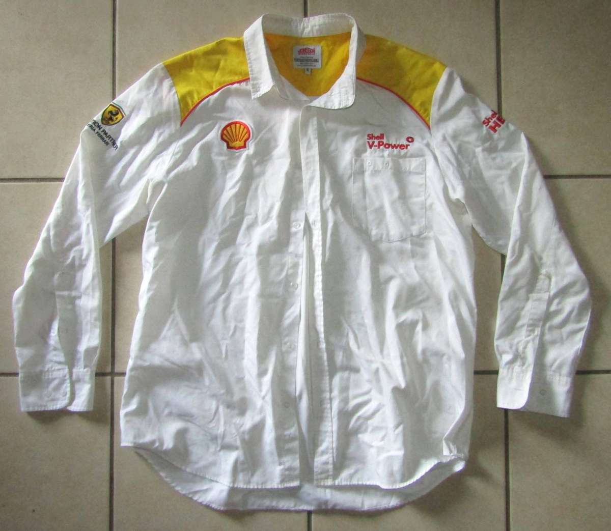 Old Ferrari Shell V-Power Shirt - XL Size