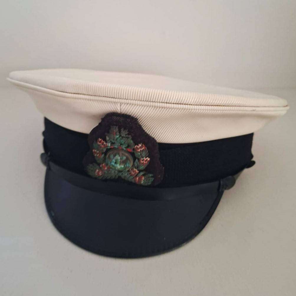 SADF Navy Warrant Officer Peak Cap with Wire Badge