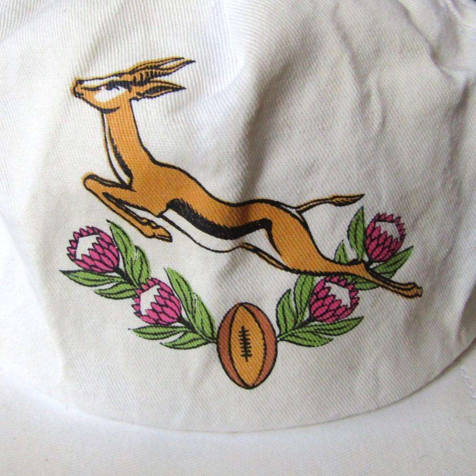 90's White Springbok Rugby Cap
