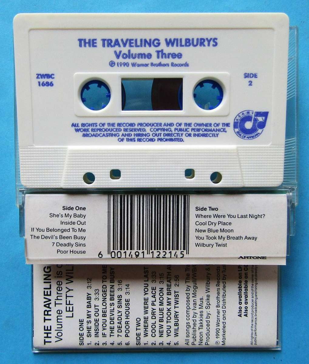 The Travelling Wilburys - Volume Three - Cassette Tape (1990)
