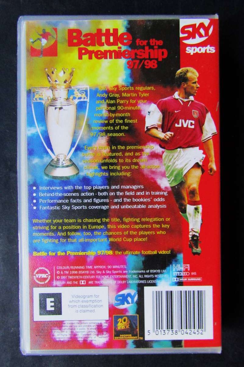 Battle for the Premiership 97/98 - Football VHS Video Tape