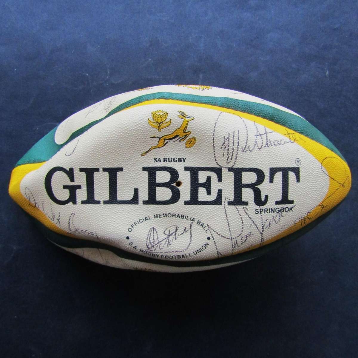 Old Signed Midi Size Springbok Rugby Ball