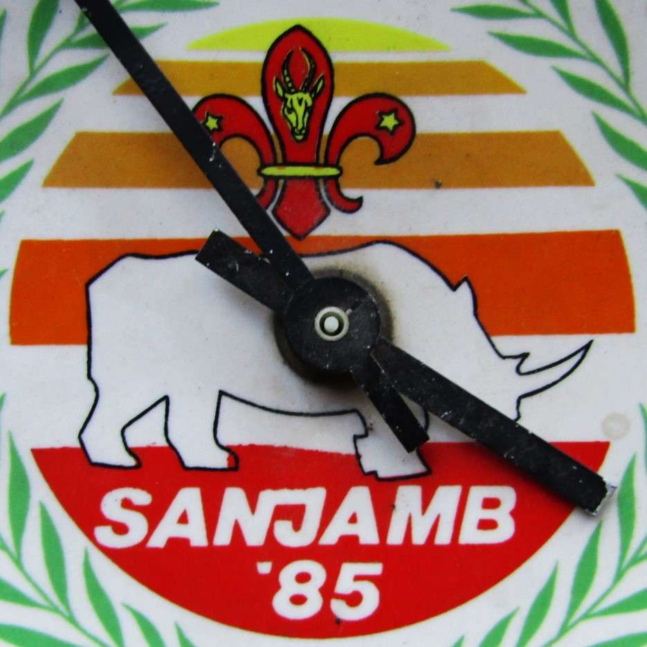 SA Boy Scouts Wall Clock and Pin Badges from the 80's