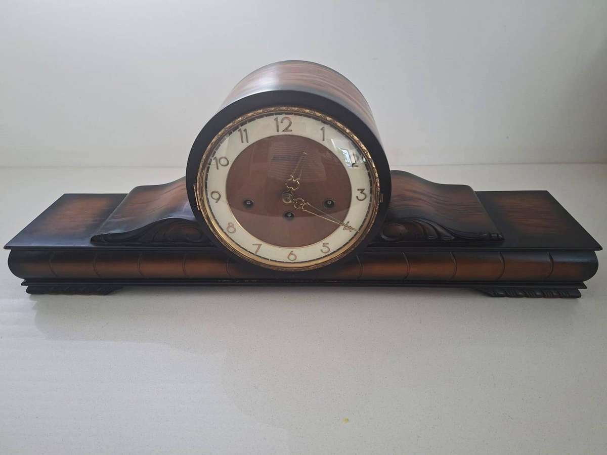 Large Vintage Reveille Mantel Clock - Made in Germany