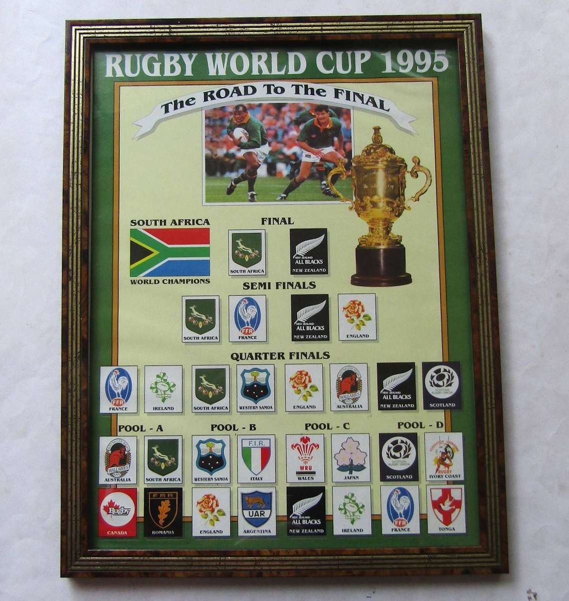 1995 Rugby World Cup - Road to the Final - Framed Display