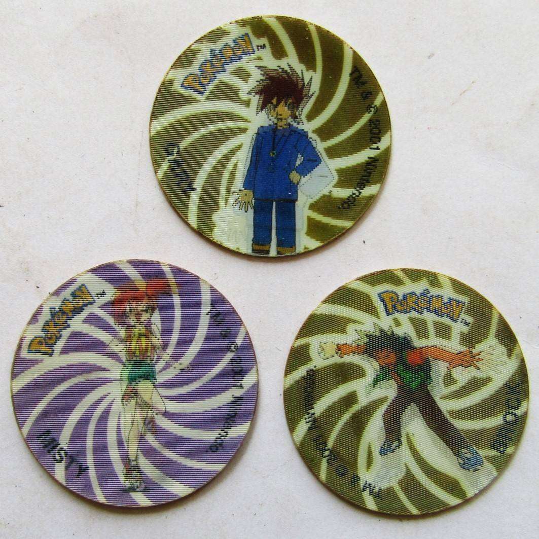 Lot of 3 Pokemon Collectors Item Tazos by Simba