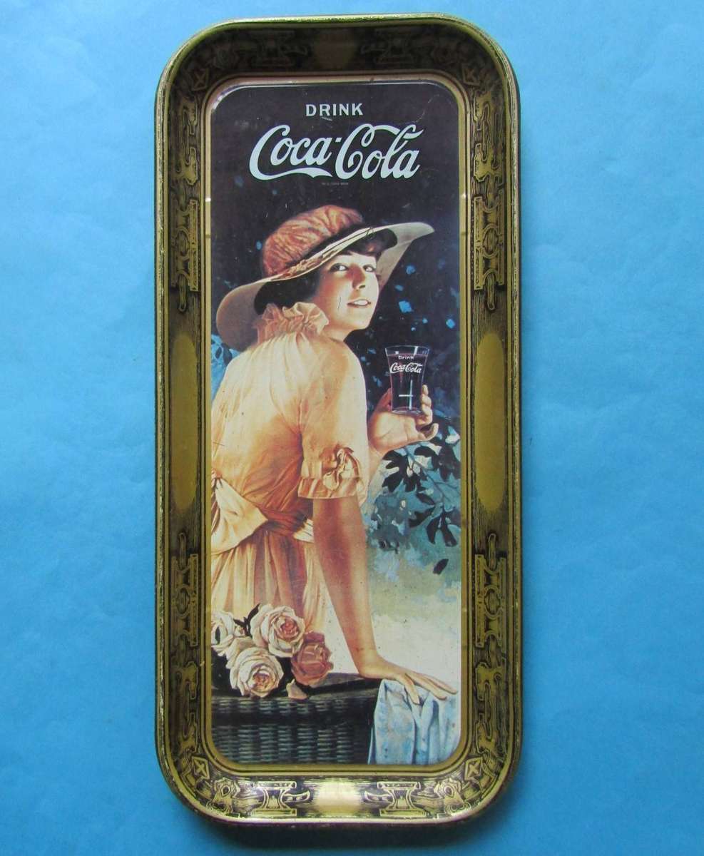 Long Old Coca Cola Metal Tray