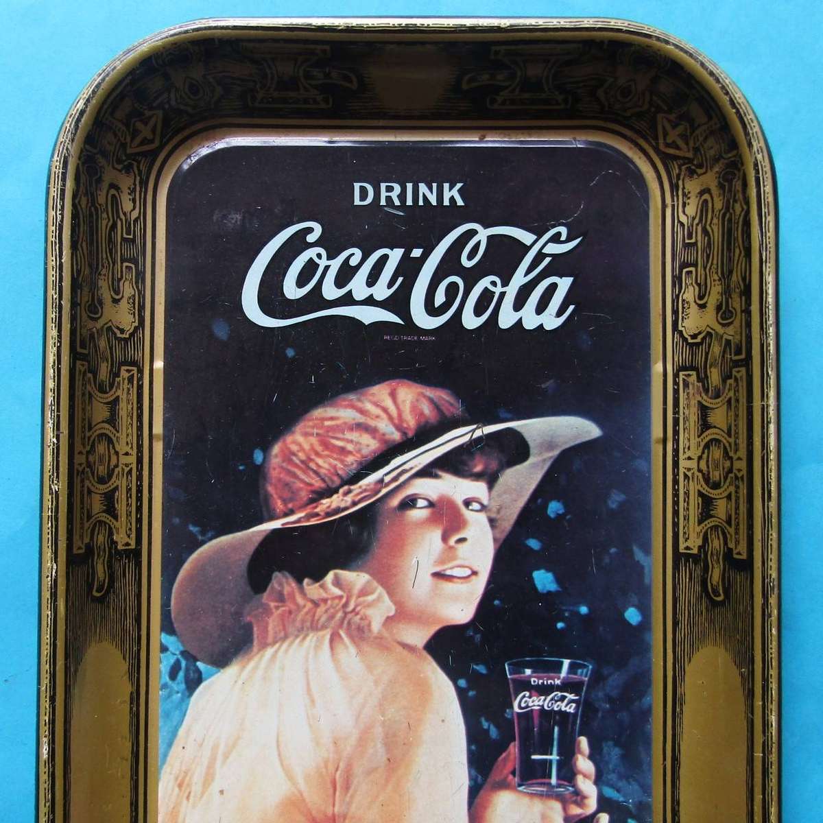 Long Old Coca Cola Metal Tray