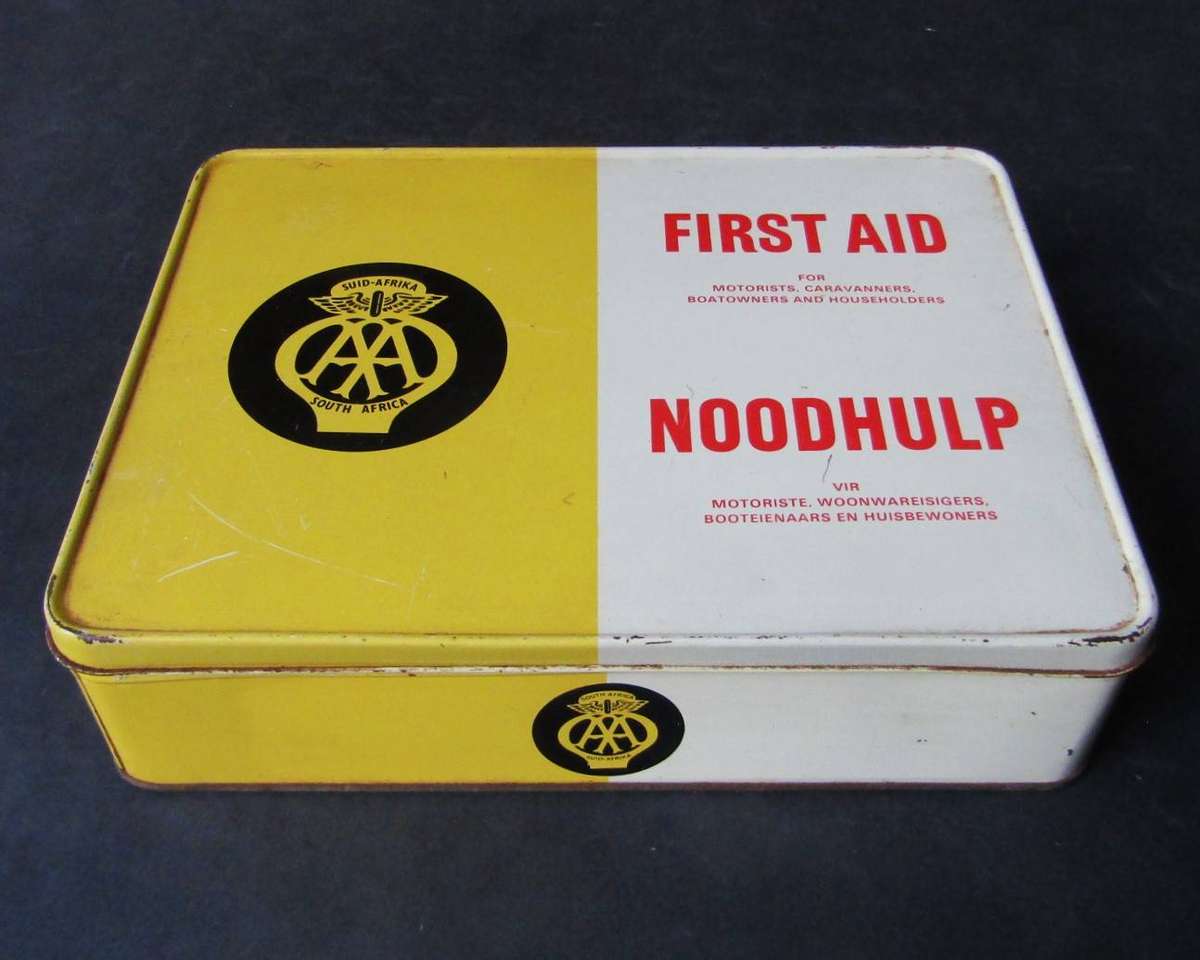 Old AA Automobile First Aid Kit Tin