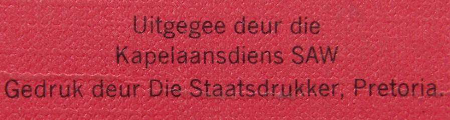 SADF Woord vir Elke Dag Booklet