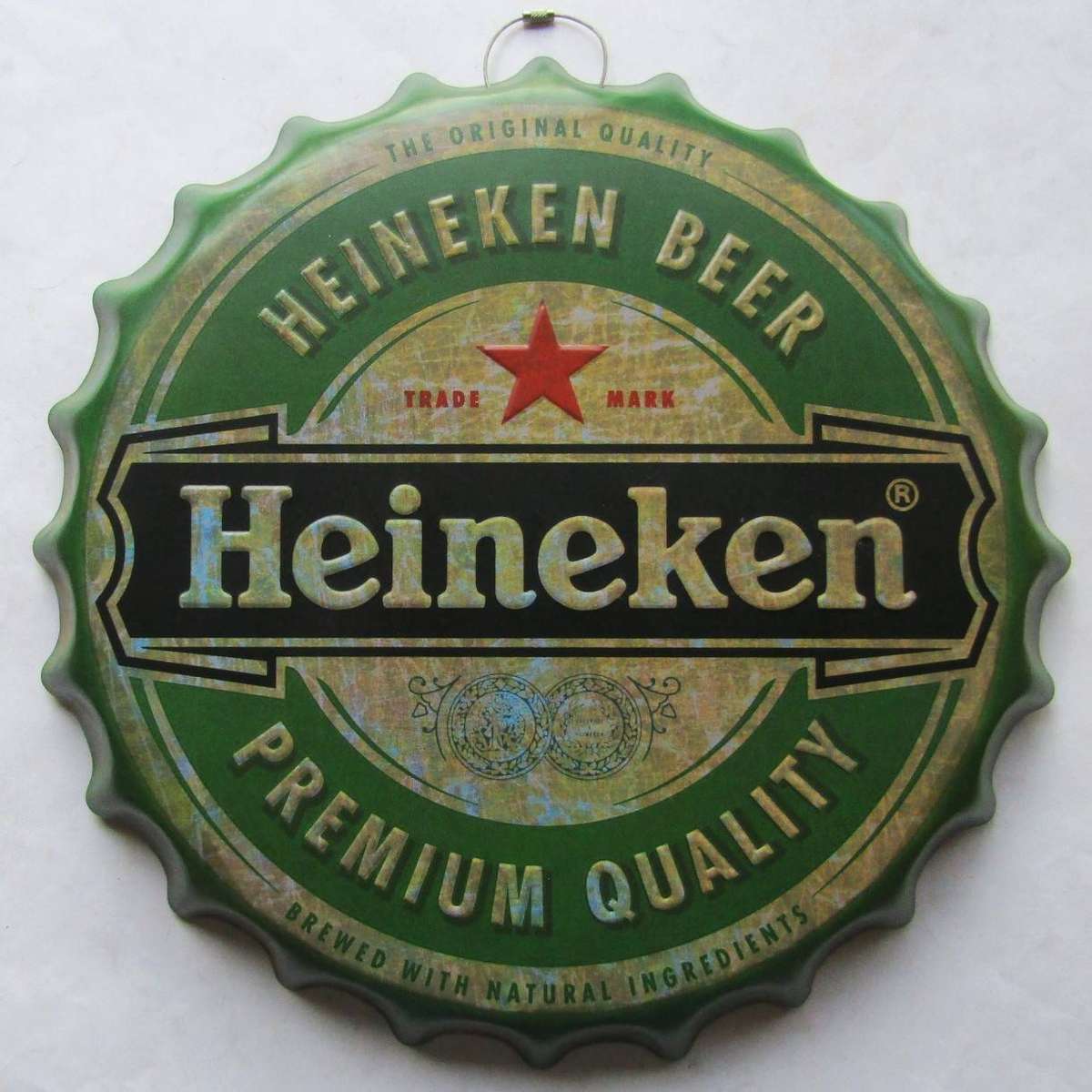 Large Old Heineken Beer Wall Sign