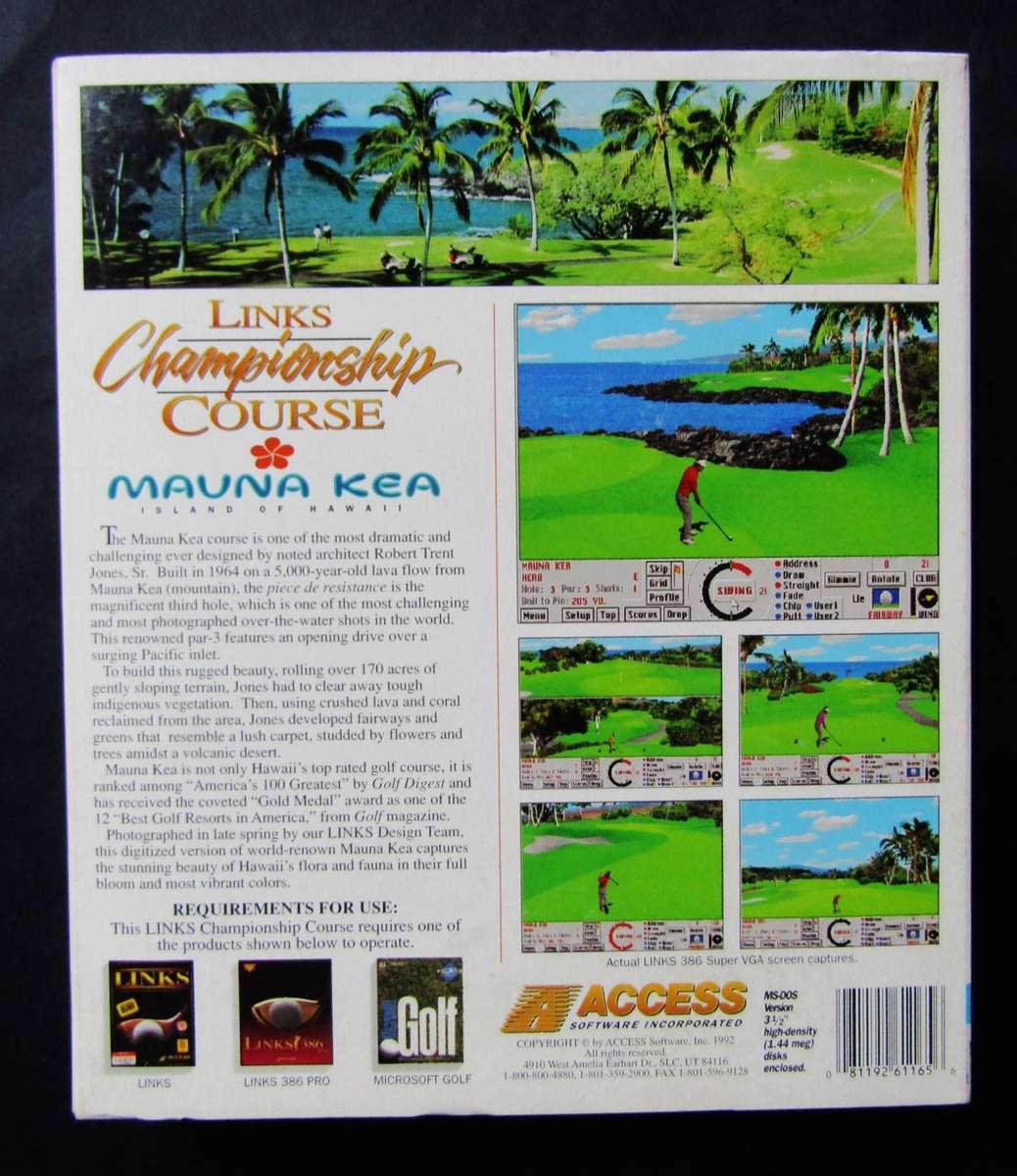 Mauna Kea Links Championship Course - Big Box Stiffy Disk PC Game (1992)