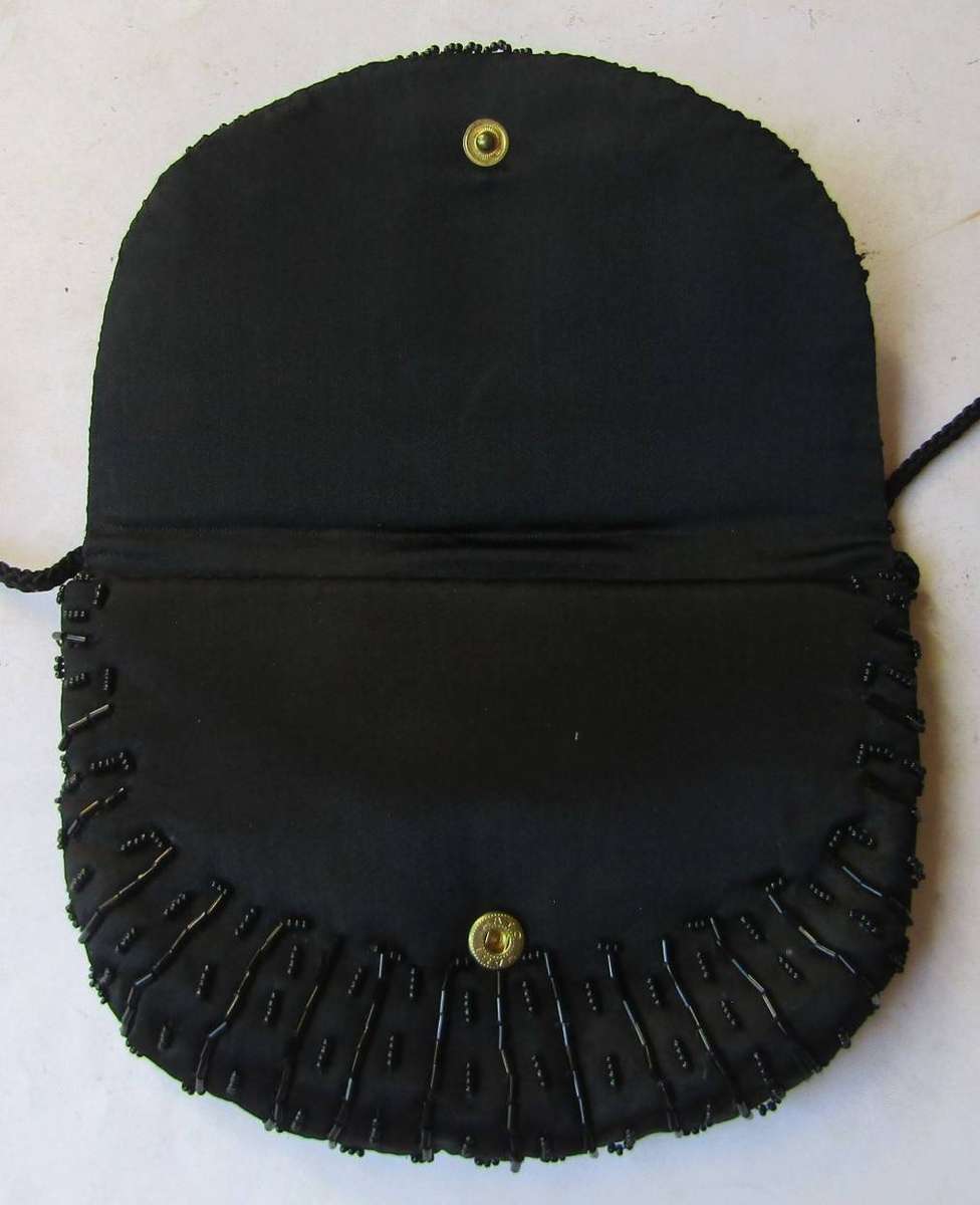 Black Beaded Evening Bag
