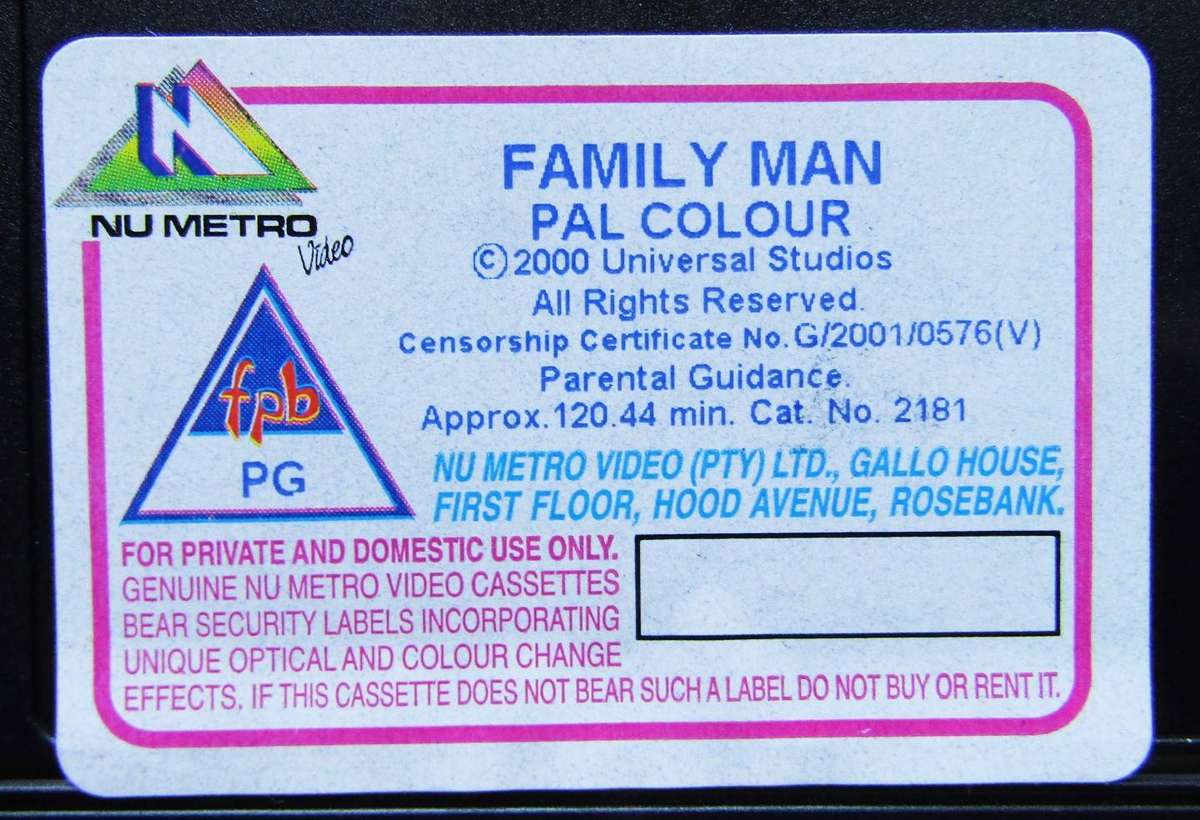 The Family Man - Movie VHS Tape (2000)