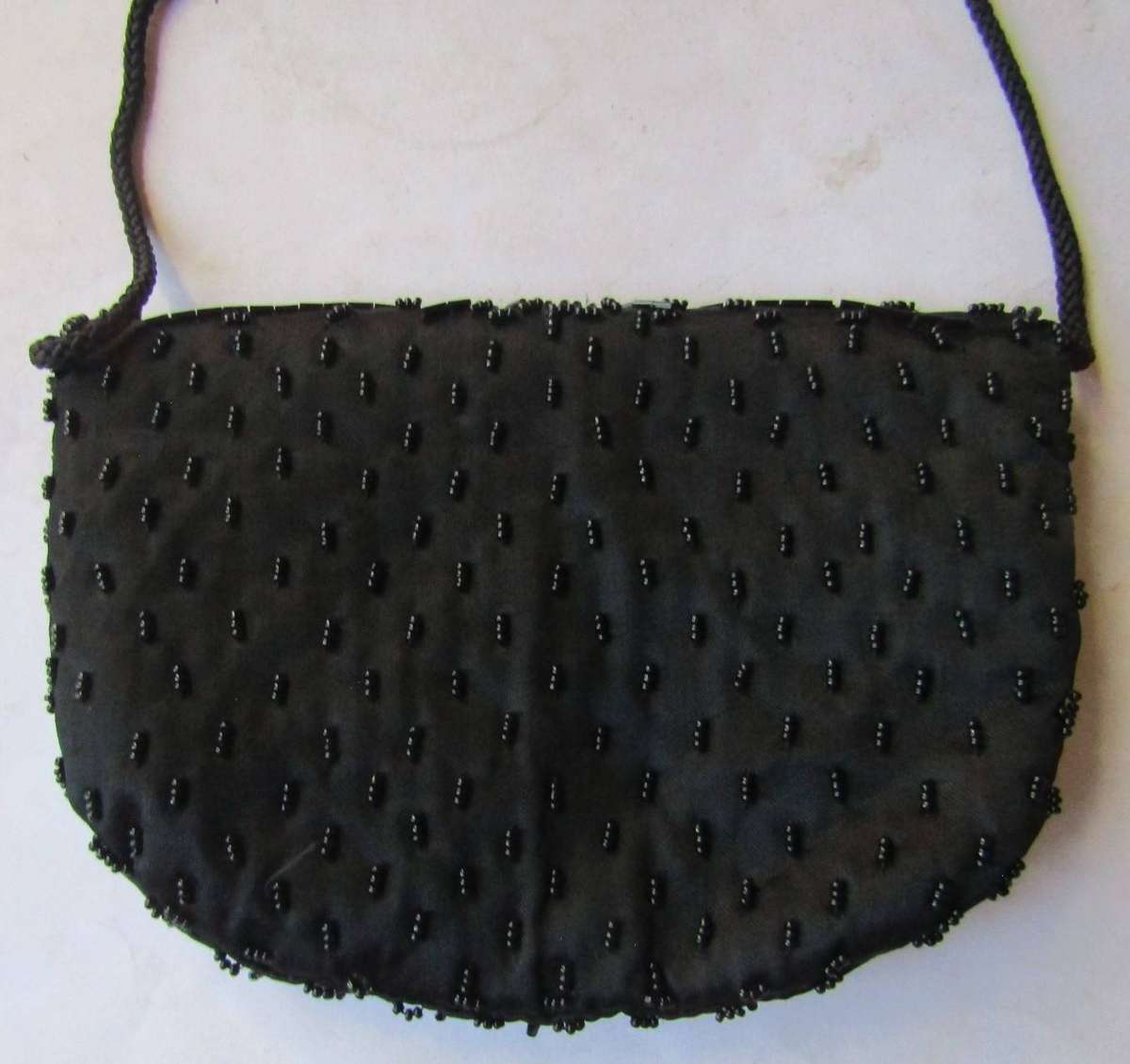 Black Beaded Evening Bag