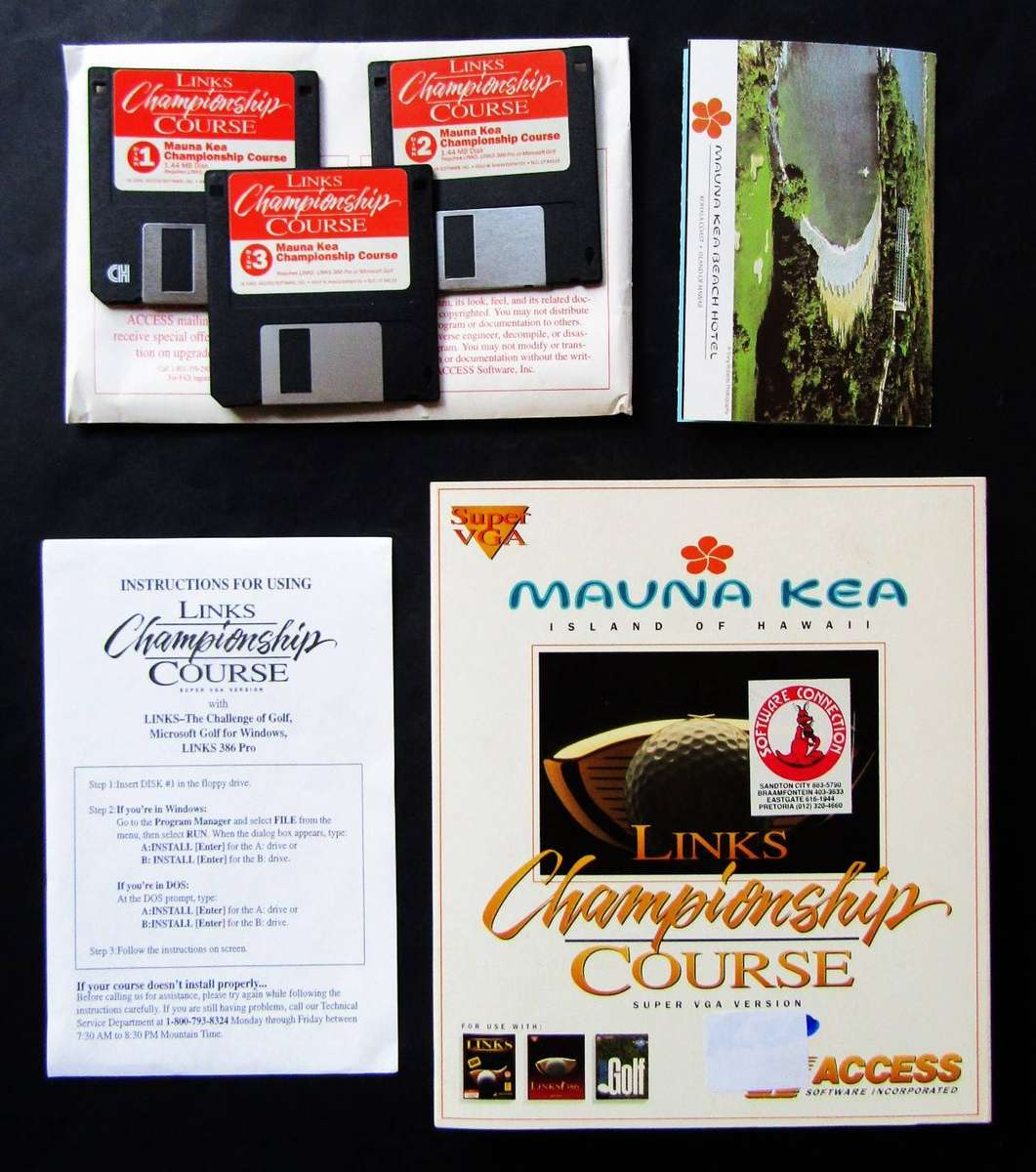 Mauna Kea Links Championship Course - Big Box Stiffy Disk PC Game (1992)