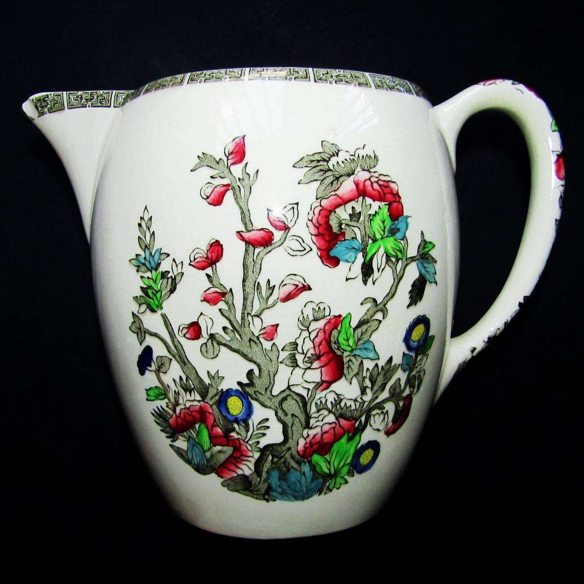 Large Old Johnson Bros England Indian Tree Jug