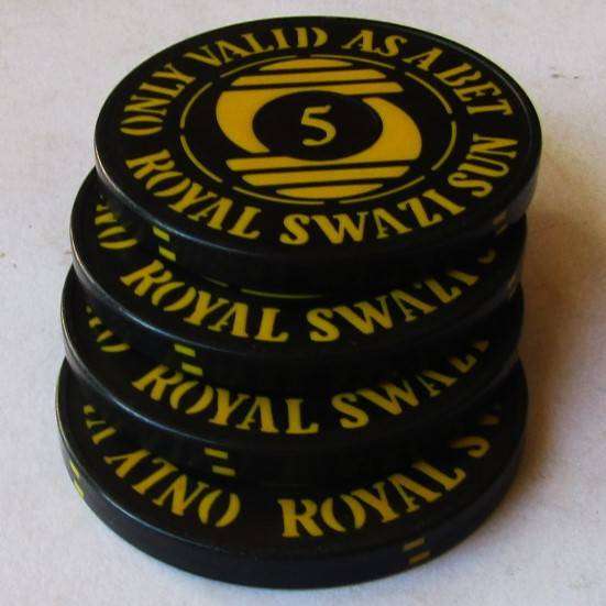 4 Old Royal Swazi Sun Casino Chips