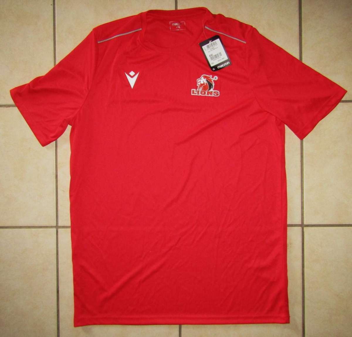 New with Tags - Macron Lions Rugby Shirt - Size 4XL
