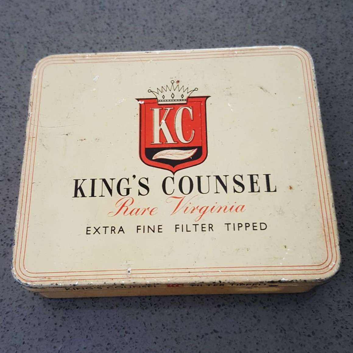 Old King's Counsel Metal Cigarette Tin