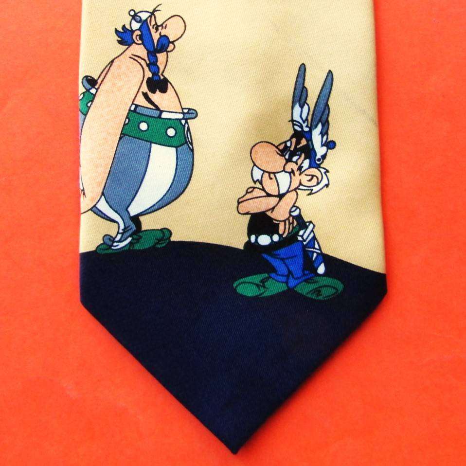 Old Asterix and Obelix Cartoon Neck Tie