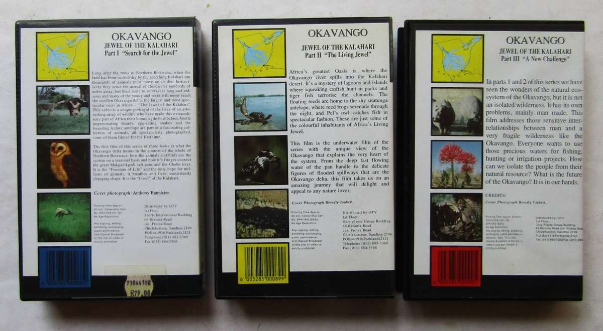 Okavango - Parts 1 to 3 - VHS Video Tapes