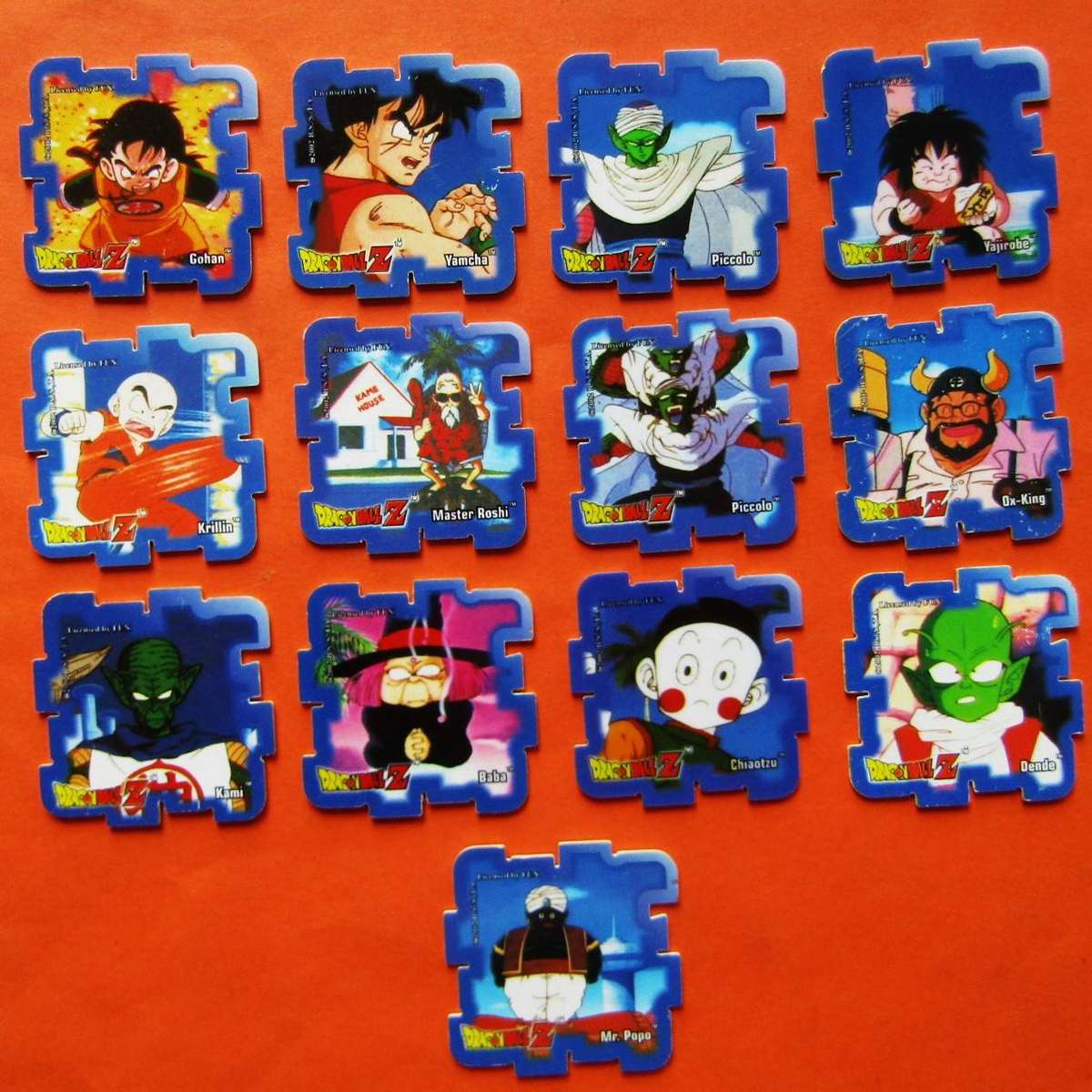 Lot of 13 Dragon Ball Z Super Cube Tazos by Simba