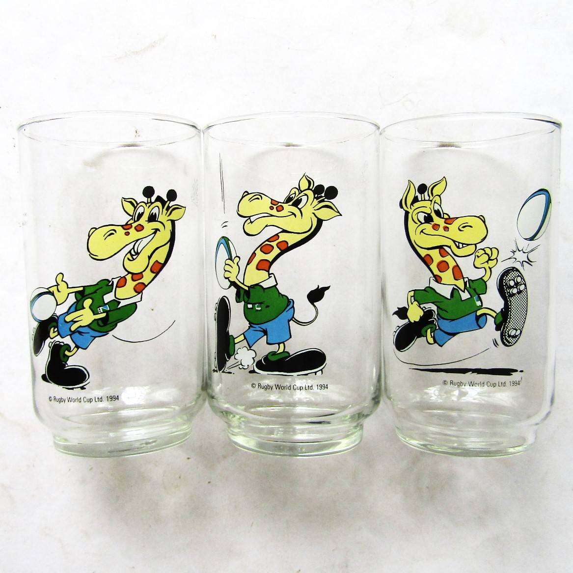 3 Drinks Glasses from the 1995 Rugby World Cup