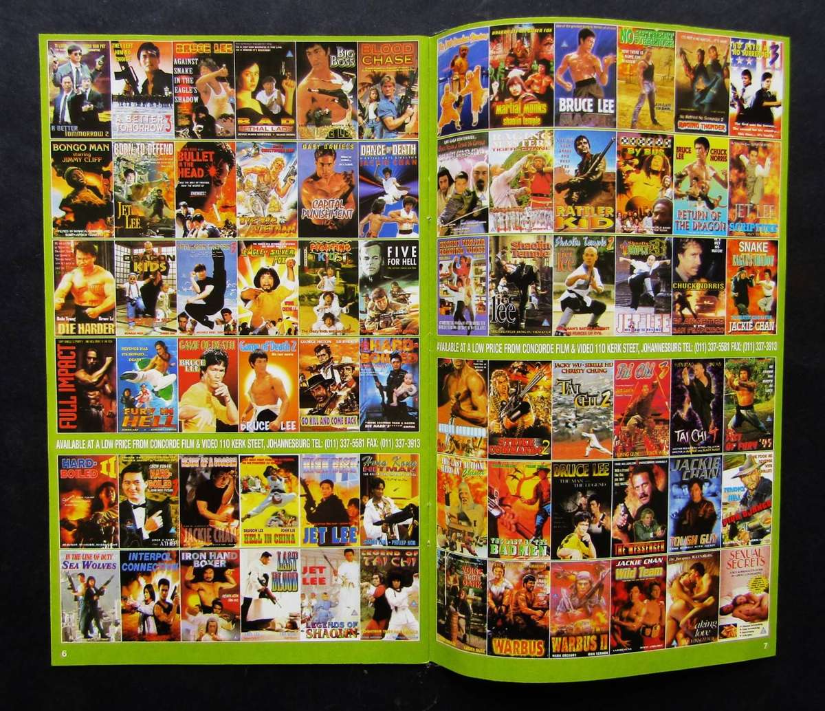 Old Impact Video VHS Tape Catalogue