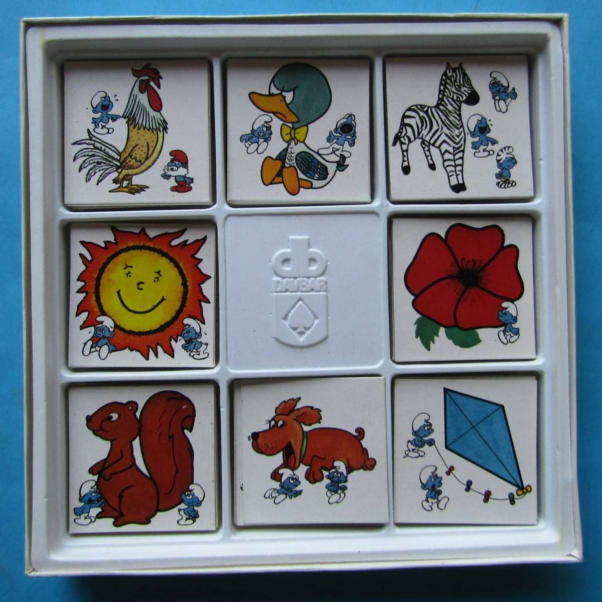 Old Made in South Africa Peyo Smurfs Lotto Game