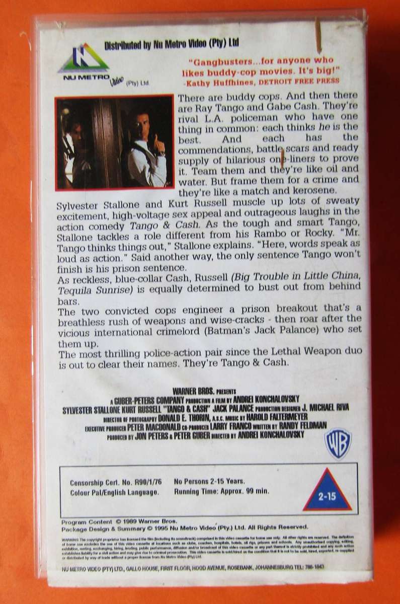 Tango & Cash - Movie VHS Tape (1995)