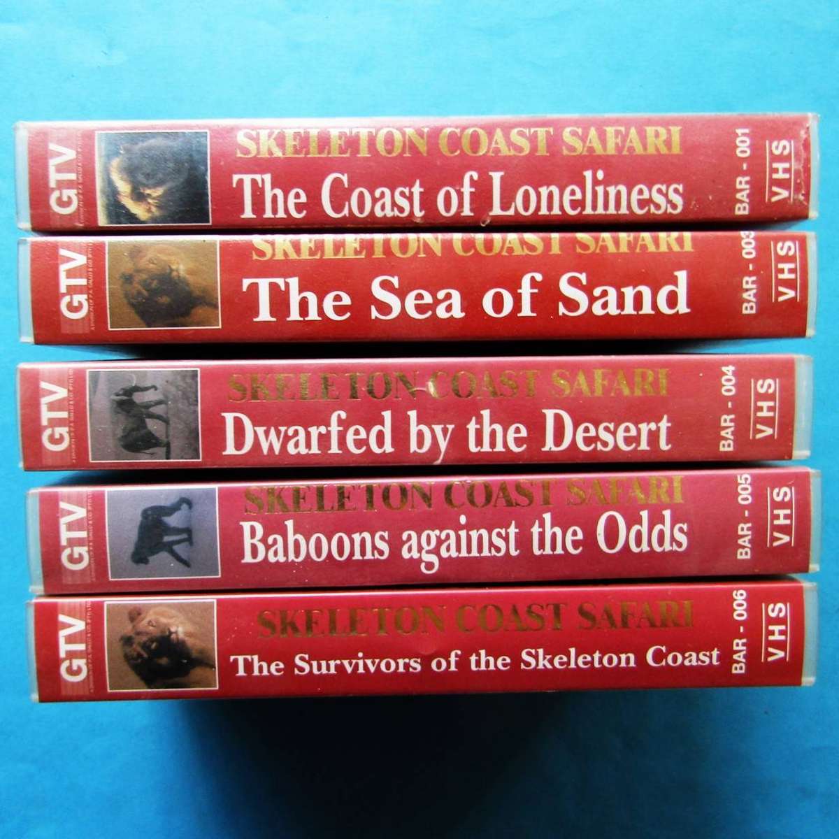 5 Skeleton Coast Safari Wildlife VHS Video Tapes