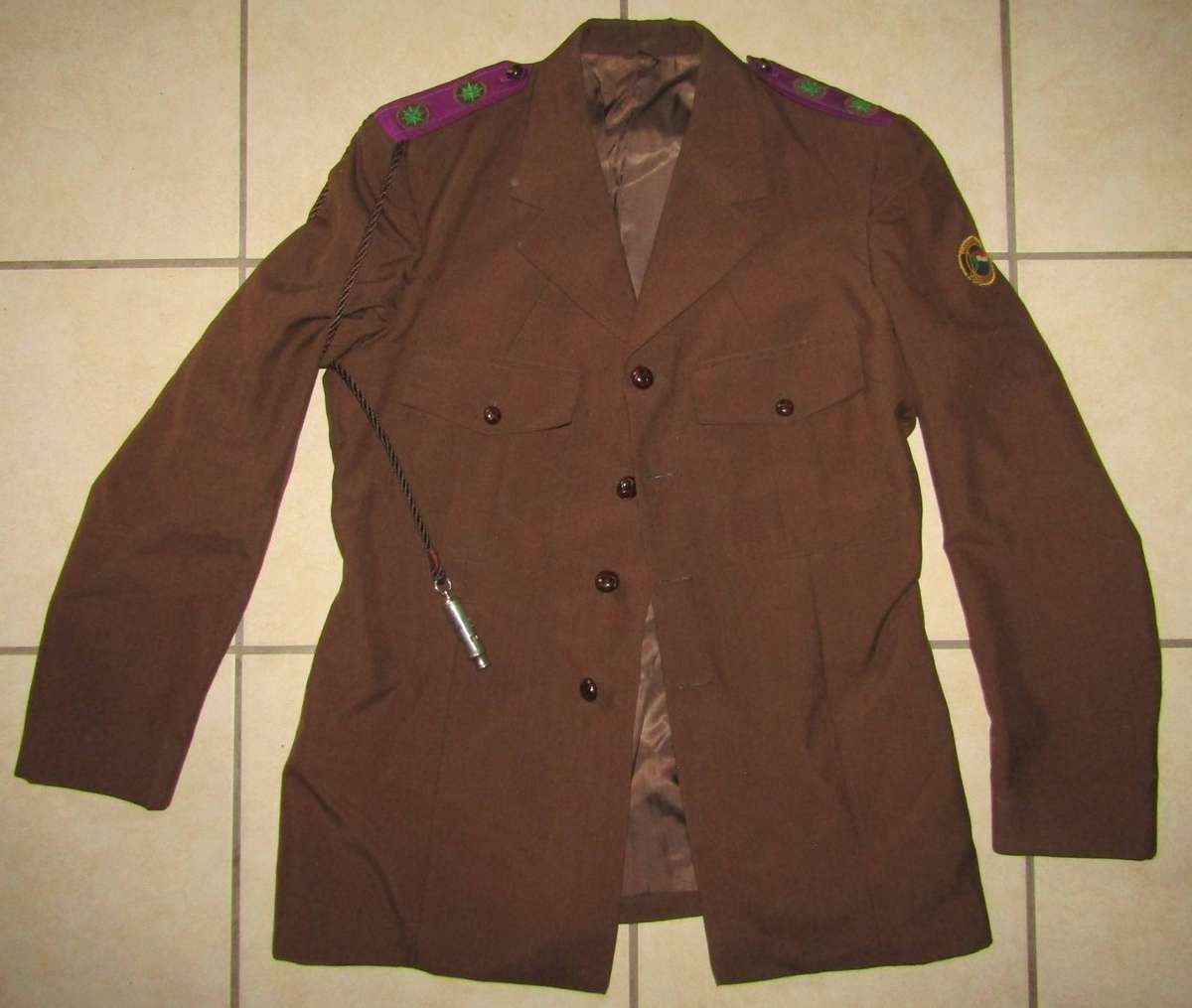 1976 Transvaal Voortrekkers Tunic Jacket with Lanyard and Whistle