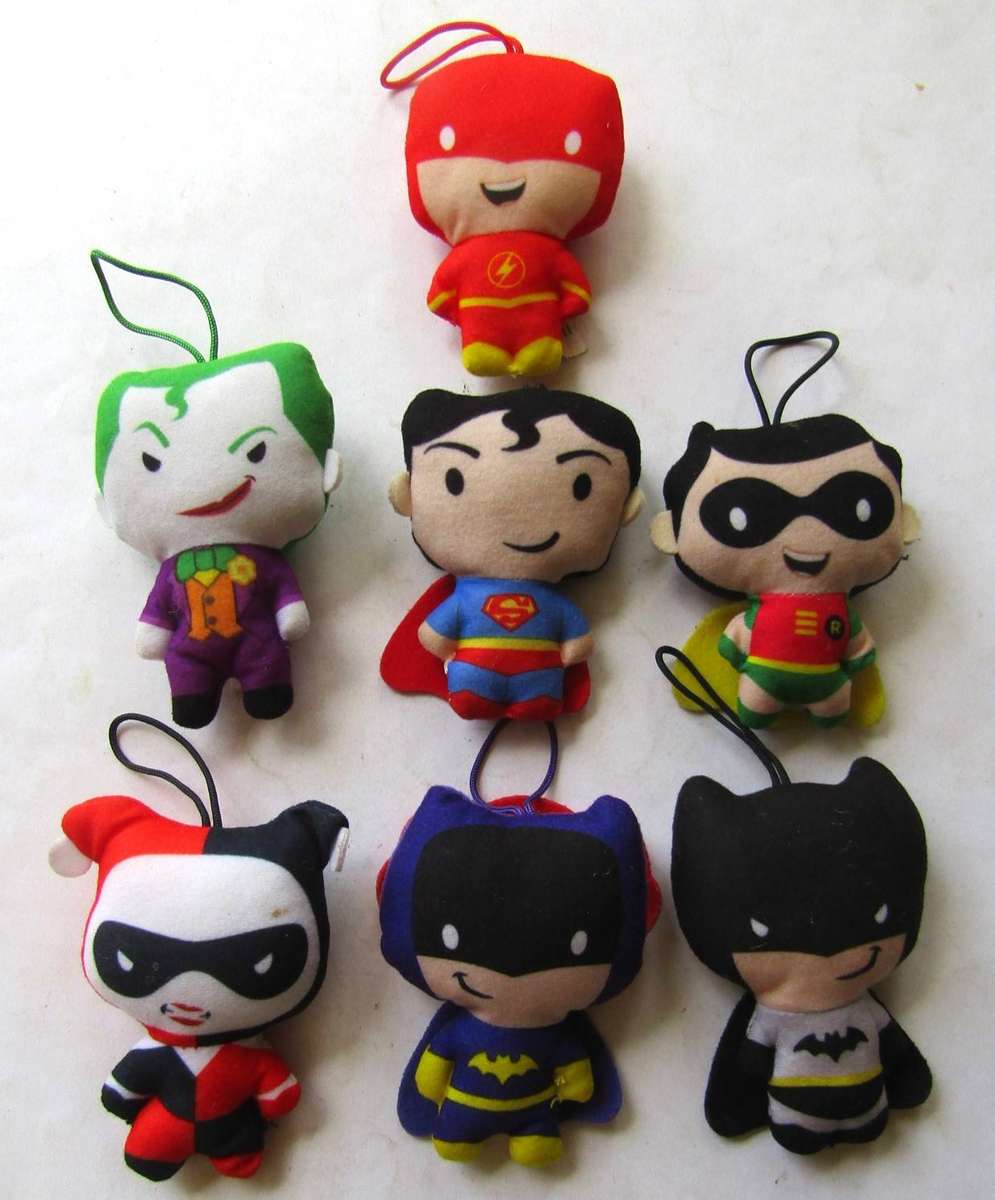 7 DC Comics Super Heroes and Villains McDonald's Plush Figures