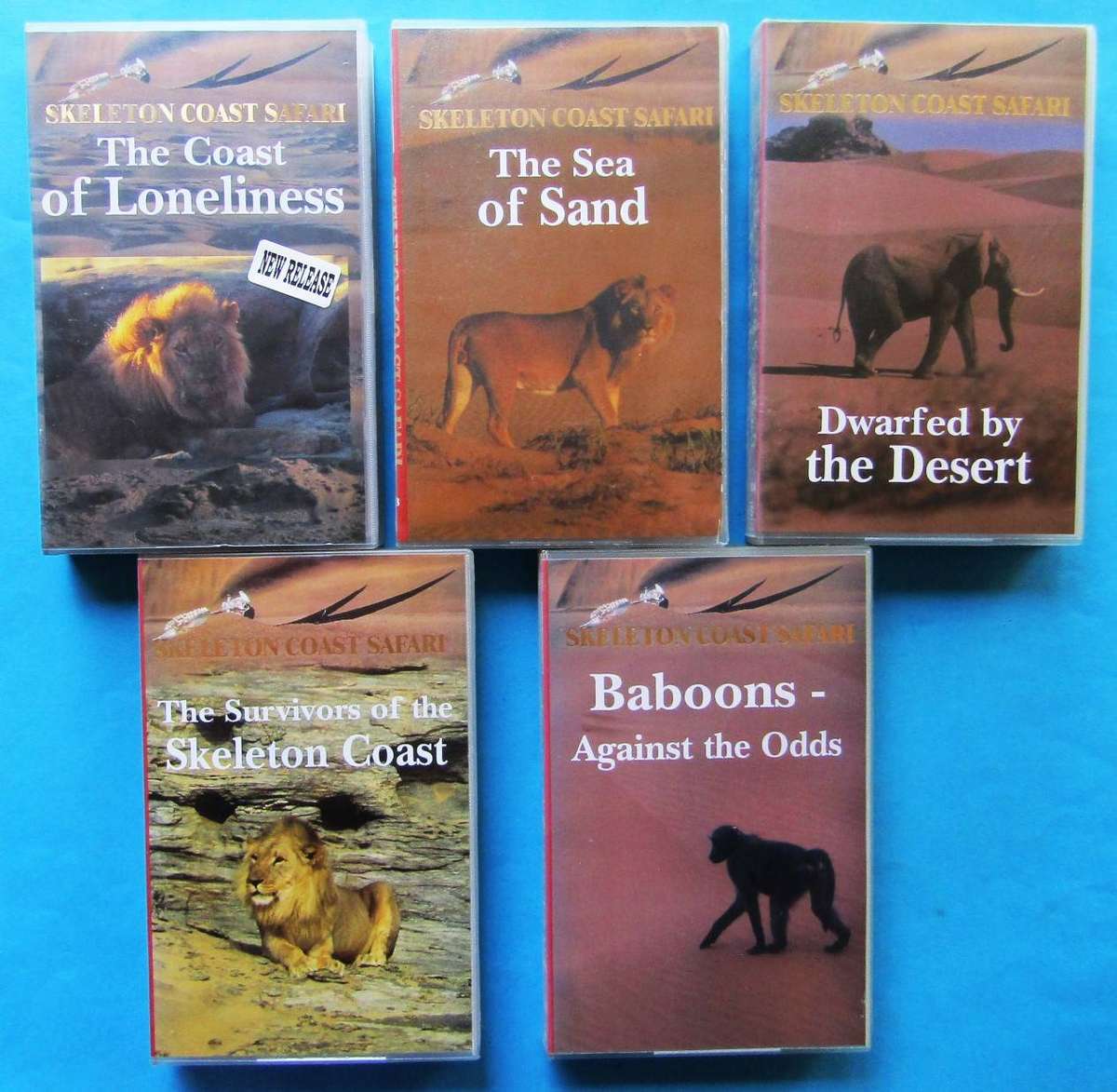 5 Skeleton Coast Safari Wildlife VHS Video Tapes